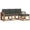 vidaXL Venkovn&iacute; pohovkov&aacute; souprava 4 pcs Přirozen&aacute; a Anthracitov&aacute;