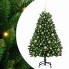 vidaXL Uměl&yacute; Skl&aacute;dac&iacute; V&aacute;nočn&iacute; Strom 150 LED Zelen&aacute; 120 cm PVC a ocel