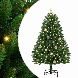 vidaXL Uměl&yacute; v&aacute;nočn&iacute; stromeček 120 cm 150 LED Tepl&aacute; b&iacute;l&aacute; PVC a ocel