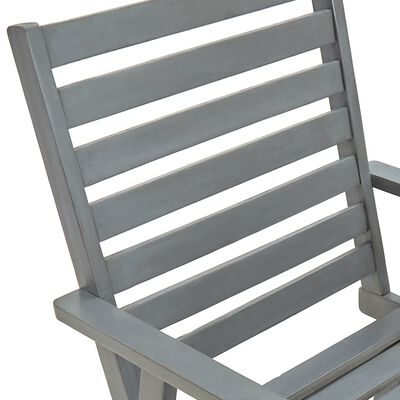 vidaXL Zahradní jídelní židle 2 ks šedé masivní akáciové dřevo