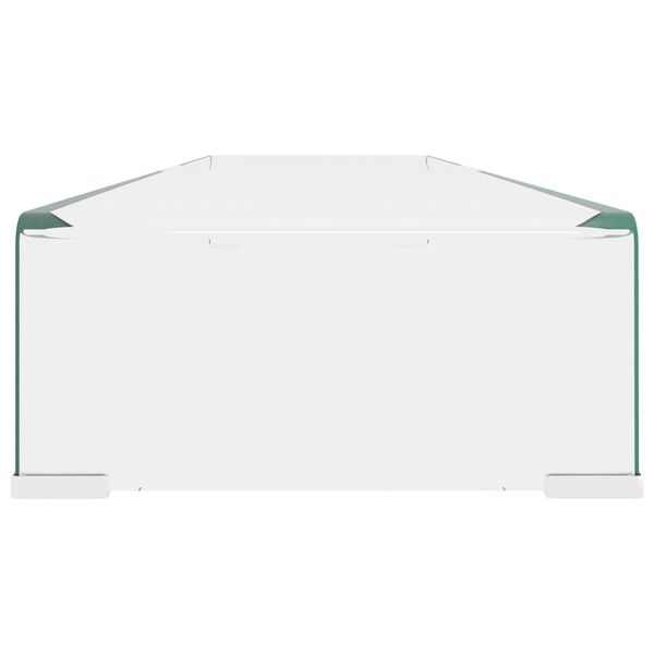 vidaXL TV stolek / podstavec na monitor čir&eacute; sklo 120x30x13 cm