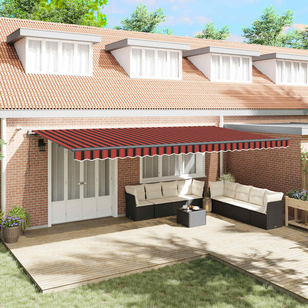 vidaXL Budsorovateln&eacute; zastře&scaron;en&iacute; oranžov&aacute; a hněd&aacute; 600 &times; 350 cm textil