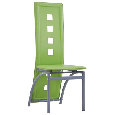 vidaXL Jídelní židle 4 ks zelené umělá kůže
