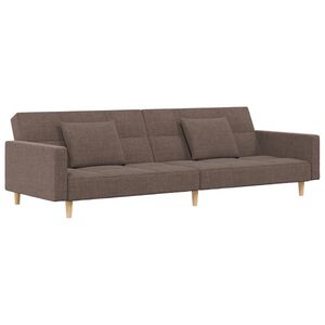 vidaXL 2m&iacute;stn&aacute; rozkl&aacute;dac&iacute; pohovka se 2 pol&scaron;t&aacute;ři taupe textil