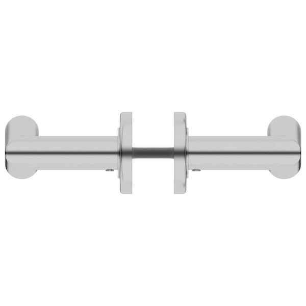 vidaXL Zaoblen&eacute; dveřn&iacute; klika s cylindrick&yacute;m vložkou PZ nerezov&aacute; ocel