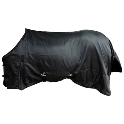Fleecová dvouvrstvá deka s obřišníky 125 cm černá