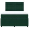 vidaXL Box spring postel s matrac&iacute; tmavě zelen&aacute; 140x190 cm samet