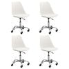 vidaXL J&iacute;deln&iacute; židle 4 ks b&iacute;l&eacute; uměl&aacute; kůže