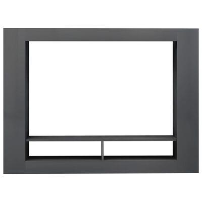 vidaXL TV stolek šedý s vysokým leskem 152 x 22 x 113 cm dřevotříska