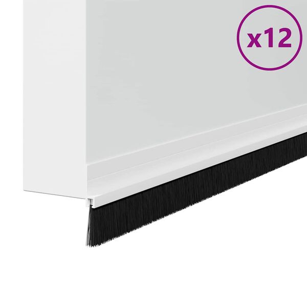 vidaXL Samolepic&iacute; &scaron;těrbiny na dveře 12 pcs B&iacute;l&aacute; 100 cm