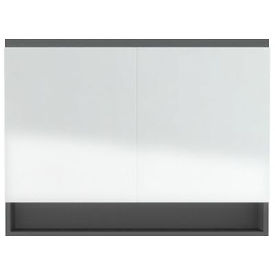 vidaXL Koupelnová skříňka se zrcadlem 80 x 15 x 60 cm MDF šedá