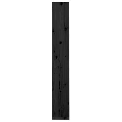 vidaXL Knihovna / dělicí stěna černá 60x30x199,5 cm masivní borovice