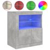vidaXL Př&iacute;born&iacute;k s LED osvětlen&iacute;m betonově &scaron;ed&yacute; 60,5 x 37 x 67 cm