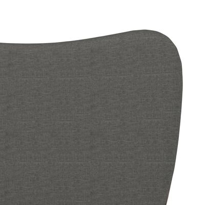 vidaXL Jídelní židle 2 ks tmavě šedé textil a umělá kůže