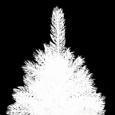 vidaXL Umělý vánoční stromek s LED a sadou koulí bílý 210 cm