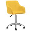 vidaXL Otočn&eacute; j&iacute;deln&iacute; židle 2 ks žlut&eacute; textil