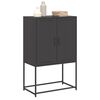 vidaXL Skříň highboard černá 68,5 x 38,5 x 107 cm ocel