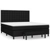 vidaXL Box spring postel s matrac&iacute; čern&aacute; 160x200 cm textil