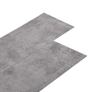 vidaXL Samolepic&iacute; PVC podlahov&aacute; prkna Hněd&yacute; cement 30,5 x 61 cm 28 ks