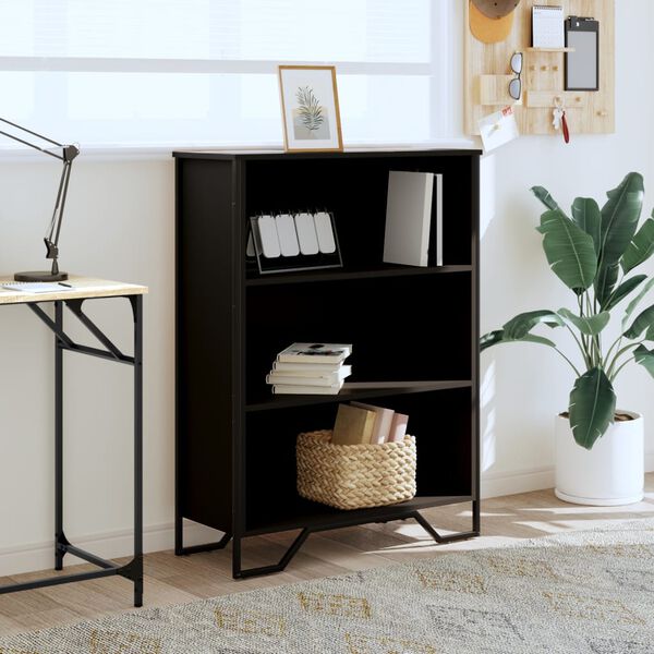 vidaXL Knihovna čern&aacute; 80 x 31 x 106 cm kompozitn&iacute; dřevo