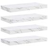 vidaXL N&aacute;stěnn&aacute; polička 4 ks B&iacute;l&yacute; mramor 50 x 23,5 x 3,8 cm