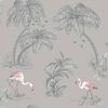 426219 DUTCH WALLCOVERINGS Wallpaper Flamingo Grey