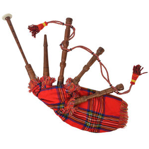 vidaXL Dětsk&eacute; skotsk&eacute; dudy horalsk&eacute; červen&yacute; tartan Royal Steward