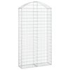 vidaXL Klenut&yacute; gabionov&yacute; ko&scaron; 100 x 30 x 180/200 cm pozinkovan&eacute; železo