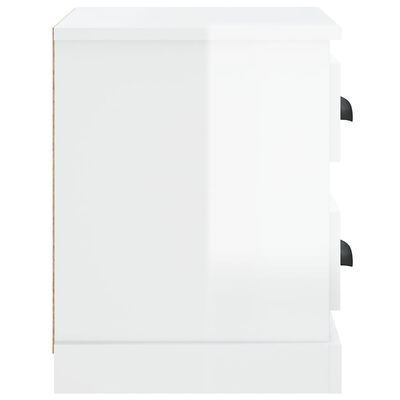 vidaXL Noční stolek bílý s vysokým leskem 60 x 35,5 x 45 cm