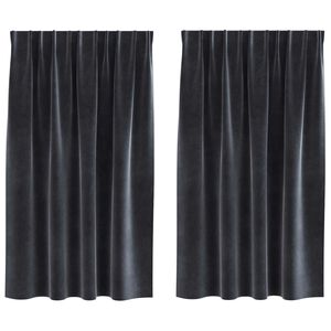 vidaXL Zatemňovac&iacute; z&aacute;věsy 2 pcs Tmavě &scaron;ed&aacute; 140 x 140 cm samet