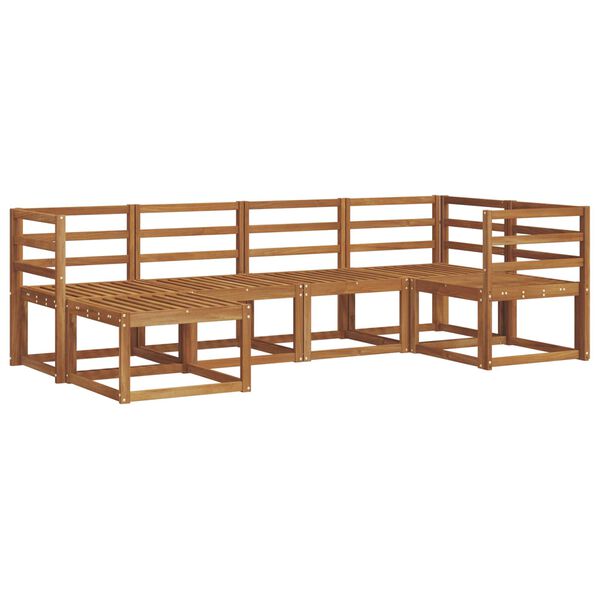 vidaXL Venkovn&iacute; pohovkov&aacute; souprava 6 pcs Přirozen&aacute; a Kr&eacute;mov&aacute;