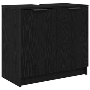 vidaXL Koupelnov&aacute; skř&iacute;ň Čern&yacute; dub 64,5 x 33,5 x 59 cm Kompozitn&iacute; dřevo