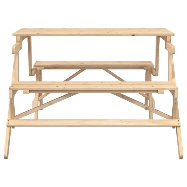 vidaXL Piknikov&yacute; stůl s lavicemi masivn&iacute; jedle 2 v 1 konvertibiln&iacute;
