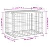 vidaXL Zahradn&iacute; lavice gabionov&yacute; design 63x44x42 cm masivn&iacute; douglaska