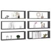 vidaXL N&aacute;stěnn&eacute; krychlov&eacute; police 6 ks &scaron;ed&eacute; 80x15x26,5 cm dřevotř&iacute;ska