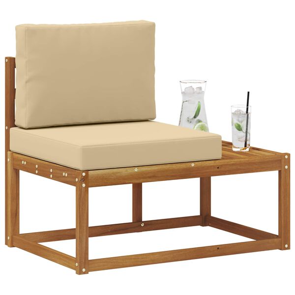 vidaXL Venkovn&iacute; koncov&aacute; pohovka s pol&scaron;t&aacute;řem Př&iacute;rodn&iacute; 91 x 63 x 73 cm