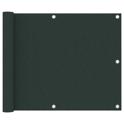 vidaXl Balkónová zástěna tmavě zelená 75 x 600 cm oxfordská látka