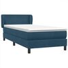 vidaXL Box spring postel s matrac&iacute; tmavě modr&aacute; 100x220 cm samet