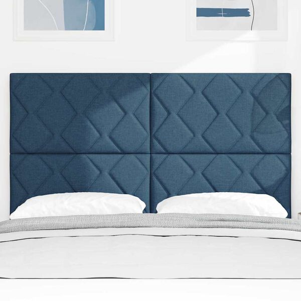 vidaXL Čelo postele Modr&aacute; 160 cm textil