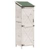 vidaXL Zahradn&iacute; shed B&iacute;l&aacute; 59,5 x 56 x 176,5 cm Kompozitn&iacute; dřevo