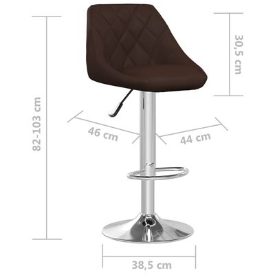 vidaXL Barové stoličky 2 ks hnědé umělá kůže