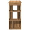 vidaXL Barový stůl s regály dub artisan 102 x 50 x 103,5 cm kompozit