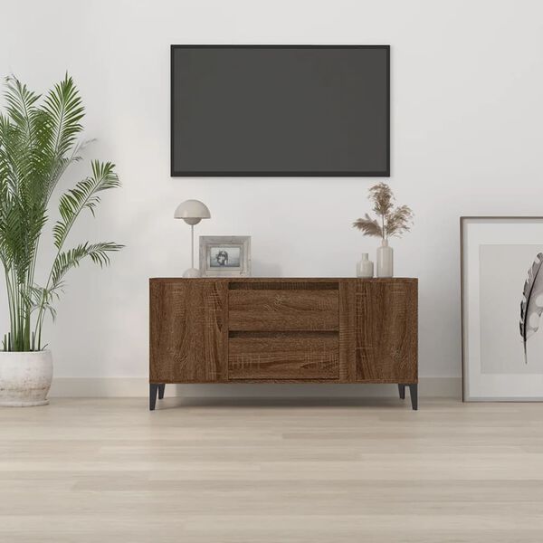 vidaXL TV skř&iacute;ňka hněd&yacute; dub 102x44,5x50 cm kompozitn&iacute; dřevo