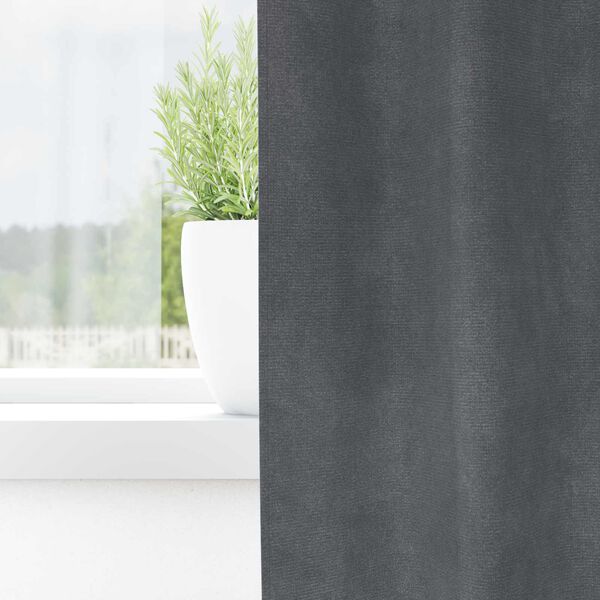 vidaXL Zatemňovací závěsy 2 pcs Světle šedá 140 x 175 cm samet