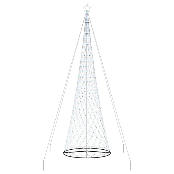 vidaXL LED v&aacute;nočn&iacute; strom s 555 LED diodami Studen&aacute; b&iacute;l&aacute; 500 cm kov