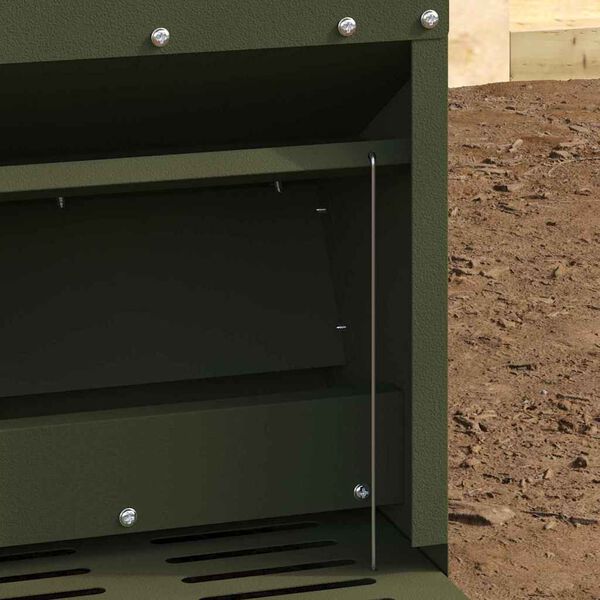 vidaXL Z&aacute;sobn&iacute;k pro slepice s ped&aacute;lem Olivově zelen&aacute; 25 x 42 x 40 cm