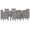 vidaXL Zahradní jídelní souprava 7 pcs Světle šedá Ratan Polt