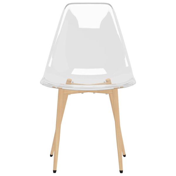 vidaXL Jídelní židle 2 ks průhledné PET