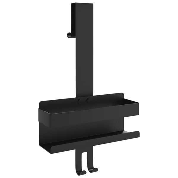 vidaXL Závěsný sprchový držák matně černý kartáčovaná nerezová ocel304