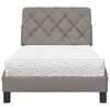 vidaXL Postel s matrací taupe 80 x 200 cm textil